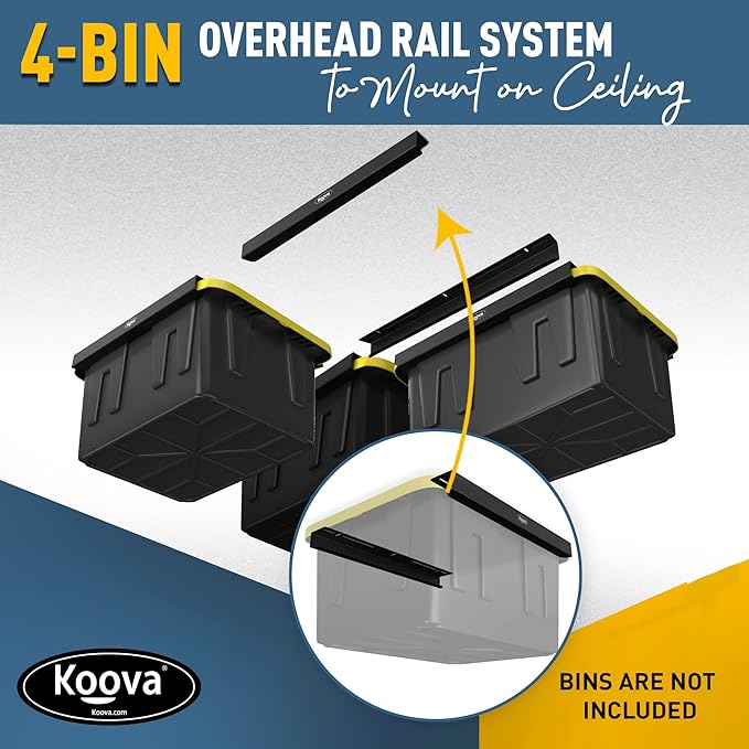Koova Heavy-Duty Overhead Garage Storage Rack