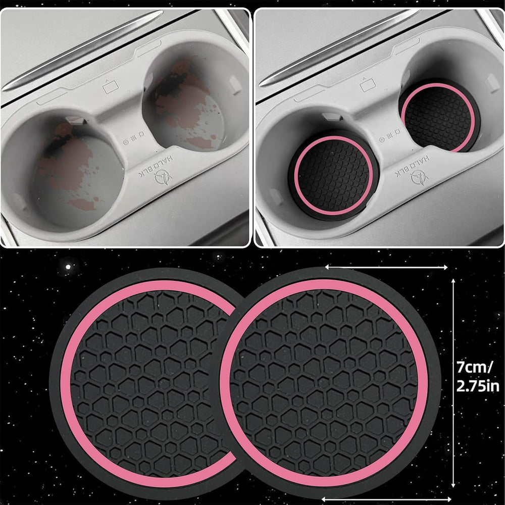10 Pcs Car Floor Mats Set, Microfiber Leather Steering Wheel Cover 14.5-15 in...