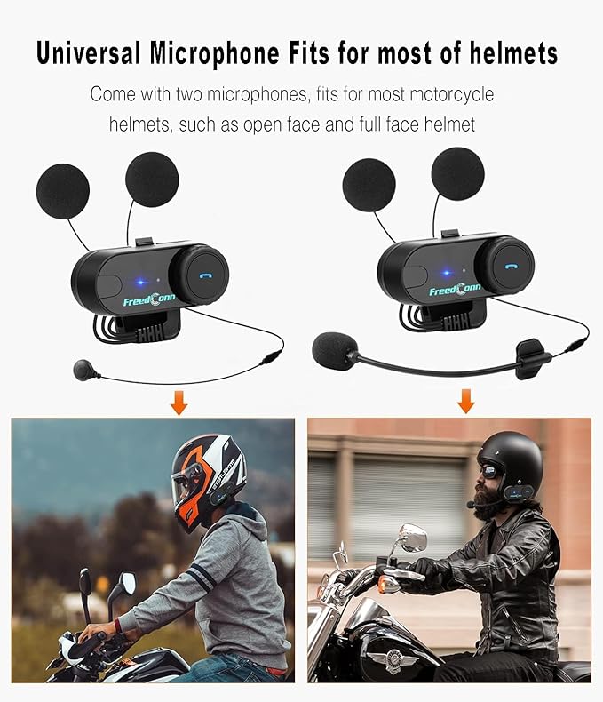 FreedConn Motorcycle Helmet Bluetooth Headset, TCOM VB
