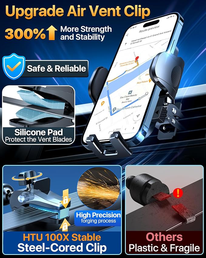 2025 Ultimate Car Phone Mount【98+LBS Strongest Suction & Military-Grade】【...