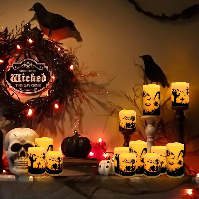 12-Pack Waterproof -Flameless Led Candles๏ผRemote Control and Timer Functions ...