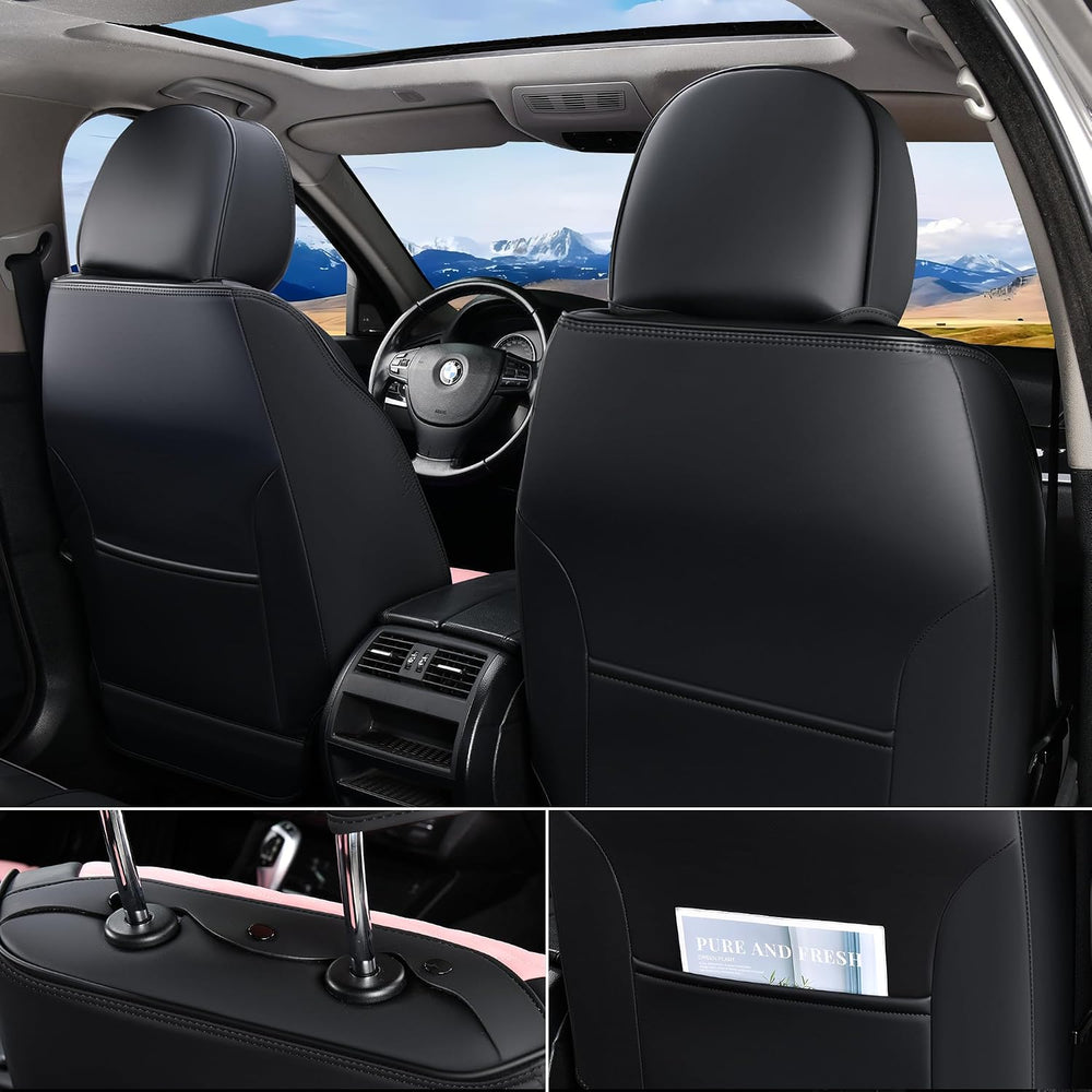 FLORICH Leather Seat Covers, Car Seat Covers Full Set, Car Seat Protectors 5 ...