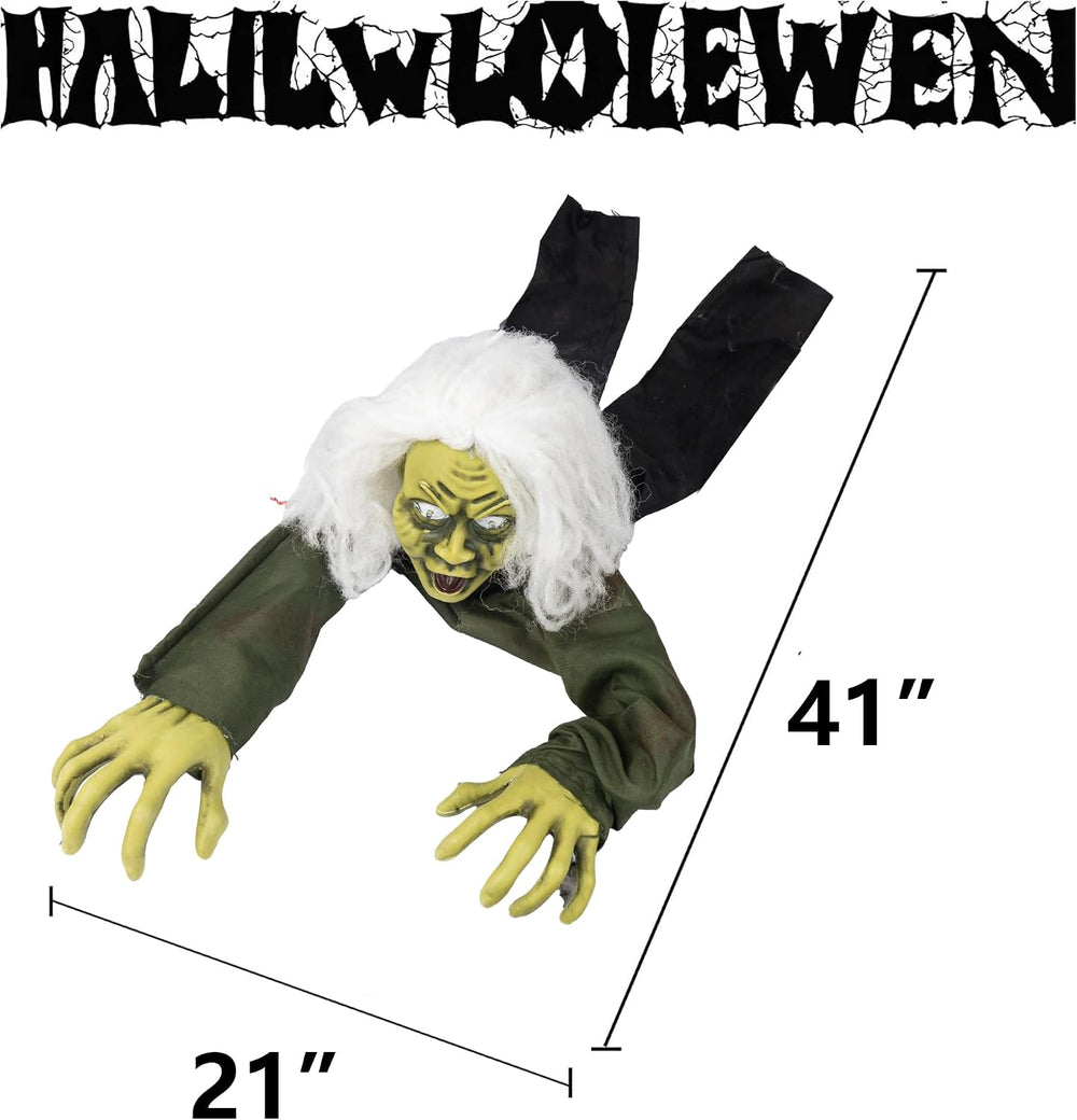 Hourleey Halloween Outdoor Decorations, Animated Zombie Groundbreaker Climbin...