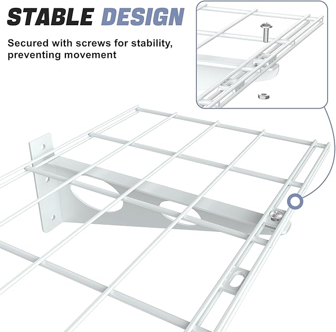 WALMANN 2-Pack Garage Wall Shelves, 1 x 4 ft/12 * 48 inch Wall Mounted Storage