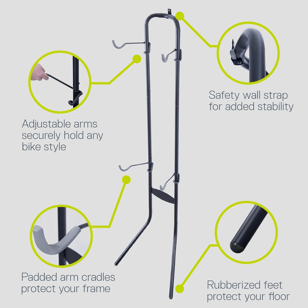 Delta Cycle Michelangelo 2 Bike Storage Rack Black - Gravity Fully Adjustable...