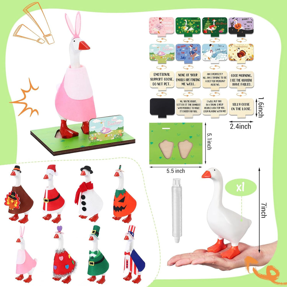 AceOrbit 19 Pcs Halloween 7'' Desk Goose Key Holder