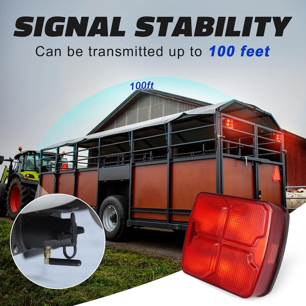 Agrieyes Wireless Trailer Lights, Magnetic Tow Tail Light Kit (T212)