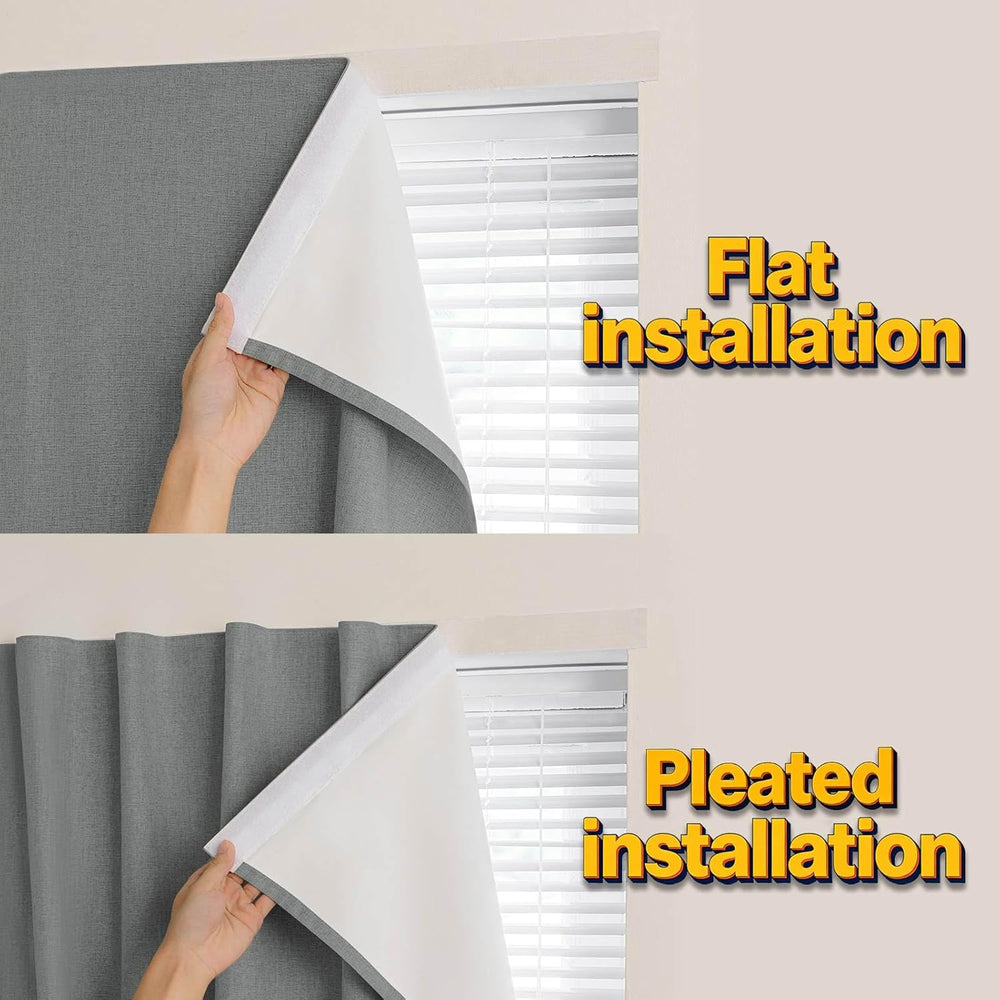 Adhesive Curtain,100% Blackout Curtains, No Drilling, Suitable for Multi-Scen...