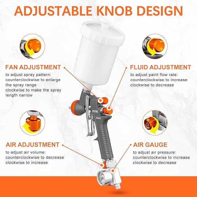 REFINE Air Spray Gun, Auto Paint Gun