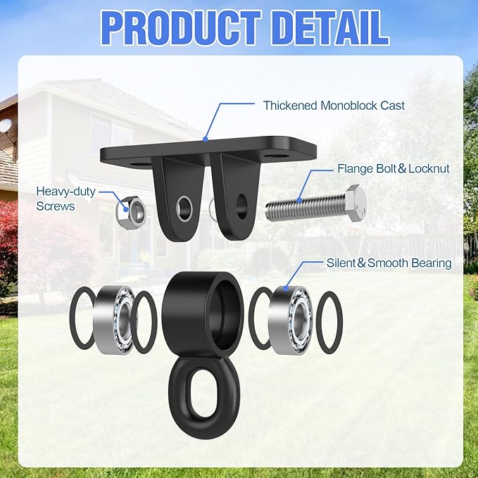 Heavy Duty Swing Hangers with Bearing, Porch Swing Hanging Kit (8PCS)