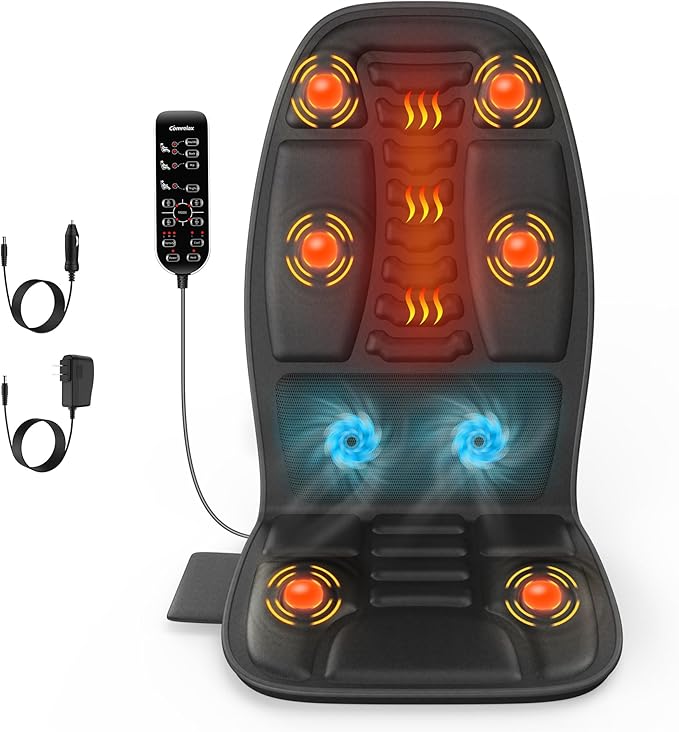 Massage Seat Cushion with Heat, Cooling Back Massager