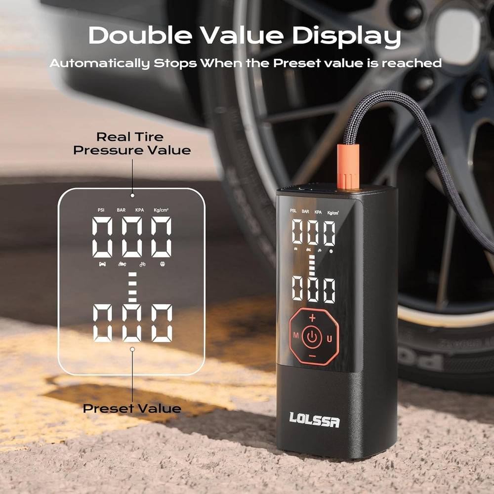 Tire Inflator Cordless Air Compressor Portable Air Pump for Car 180 PSI
