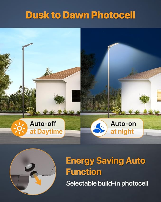 LED Parking Lot Lights 150W Slip Fitter Mount Outdoor Street Pole Light