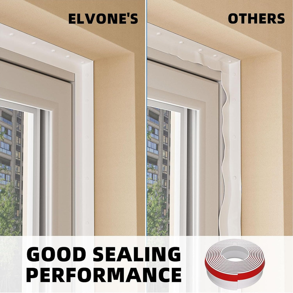 Garage Door Seal Top and Sides with Nails, 40 FT, White