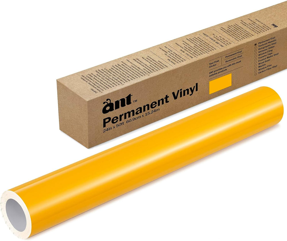 ANT Yellow, 24" x 50โ, Permanent Vinyl Roll, Adhesive Vinyl Roll, for DI...