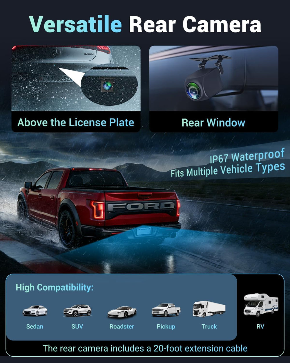 2026 AI Drive Assist 5G WiFi Dash Cam Front and Rear, UHD 4K+1080P, ADAS &...