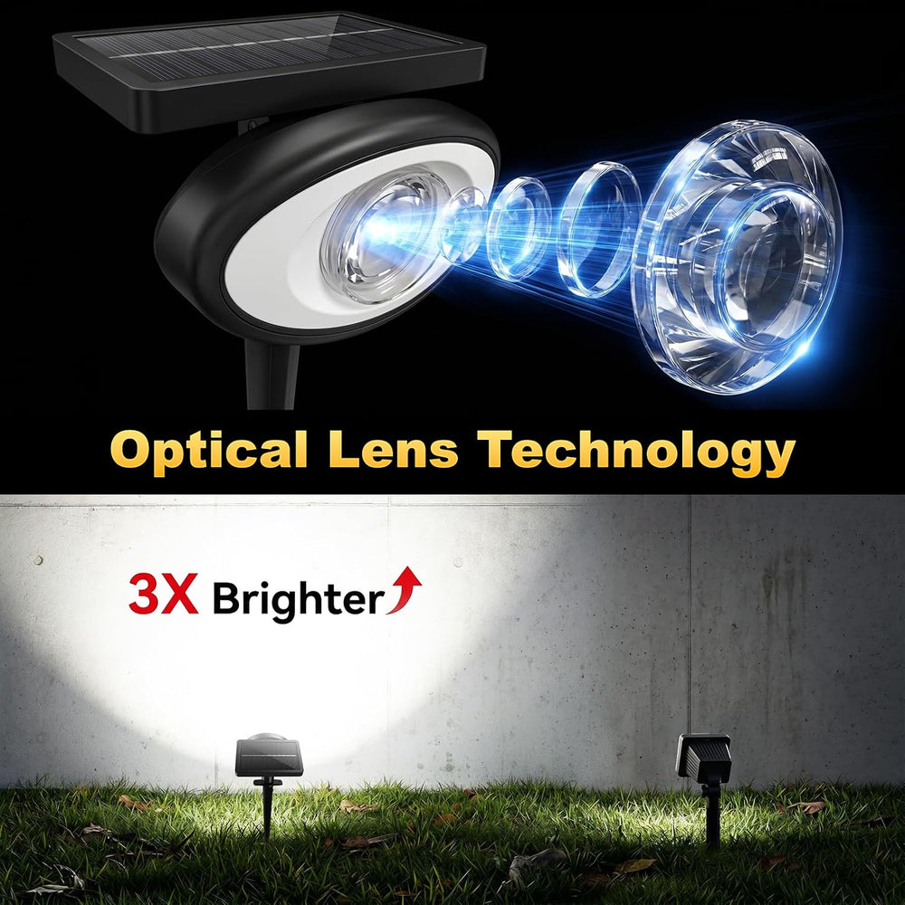 Solar Spot Lights Outdoor Waterproof,10Modes RGB Halloween Spotlights 4Pack