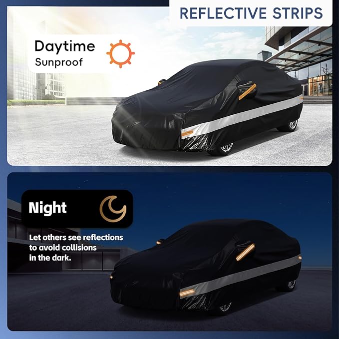 10 Layers Car Cover Custom Fit for Cadillac, Waterproof All Weather for