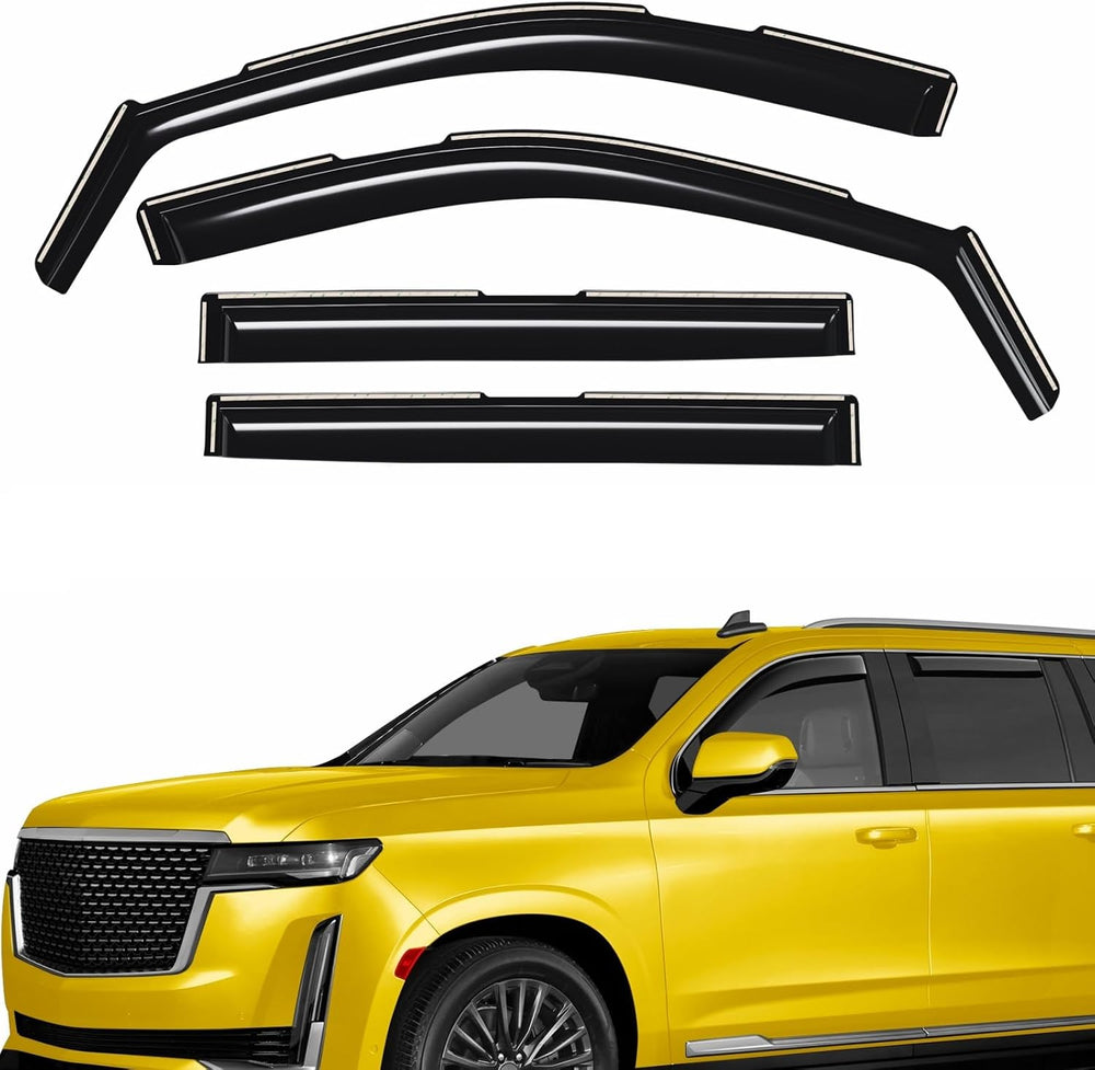 Extra Durable Window Deflectors in-Channel Window Visors Rain Guards Fit (4 pcs)