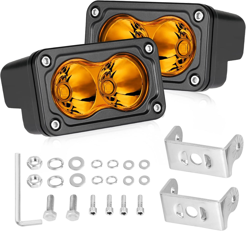 Amber LED Pods 3 Inch 40W Spot CREE LED Off Road Driving Lights