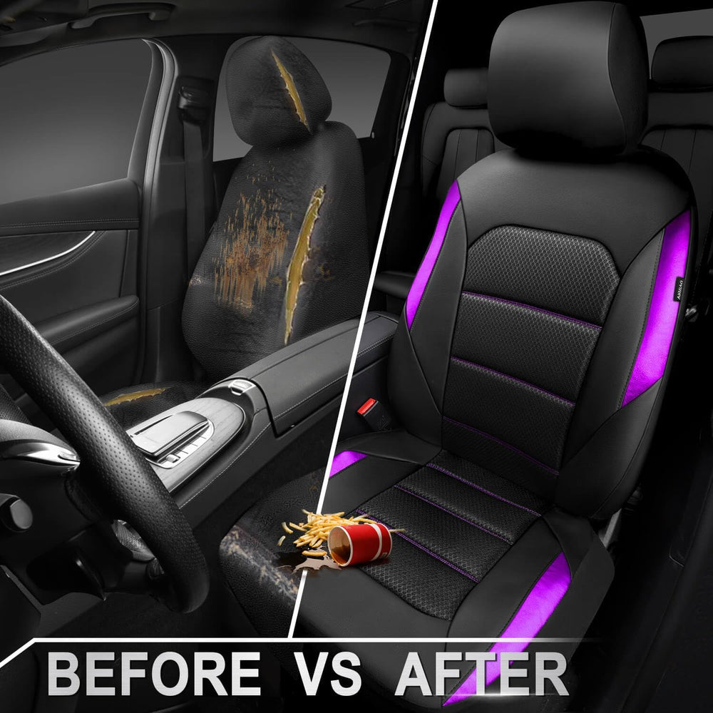 CAR PASS Memory Foam Car Seat Covers,Air Cool Mesh Thick Seat Covers Front Se...