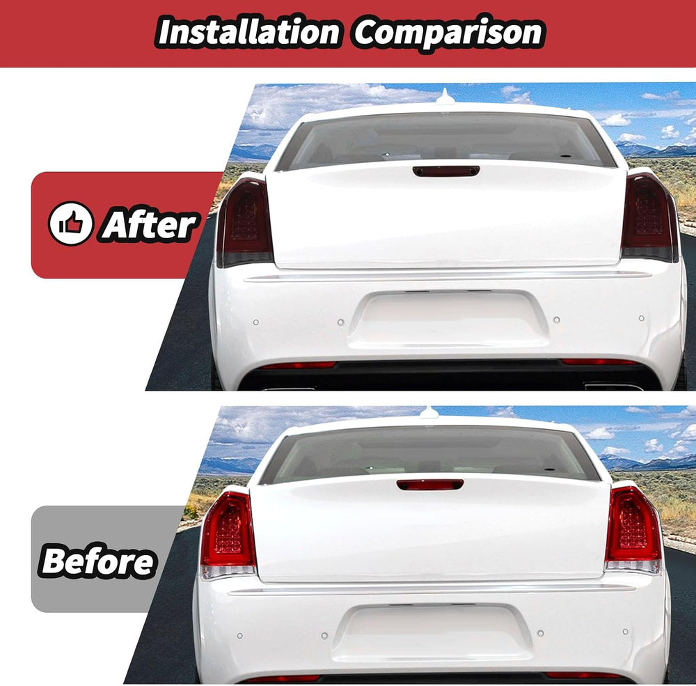 JeCar Smoked Tail Light Cover 3rd Third Brake Light Cover Trim Guards for 201...