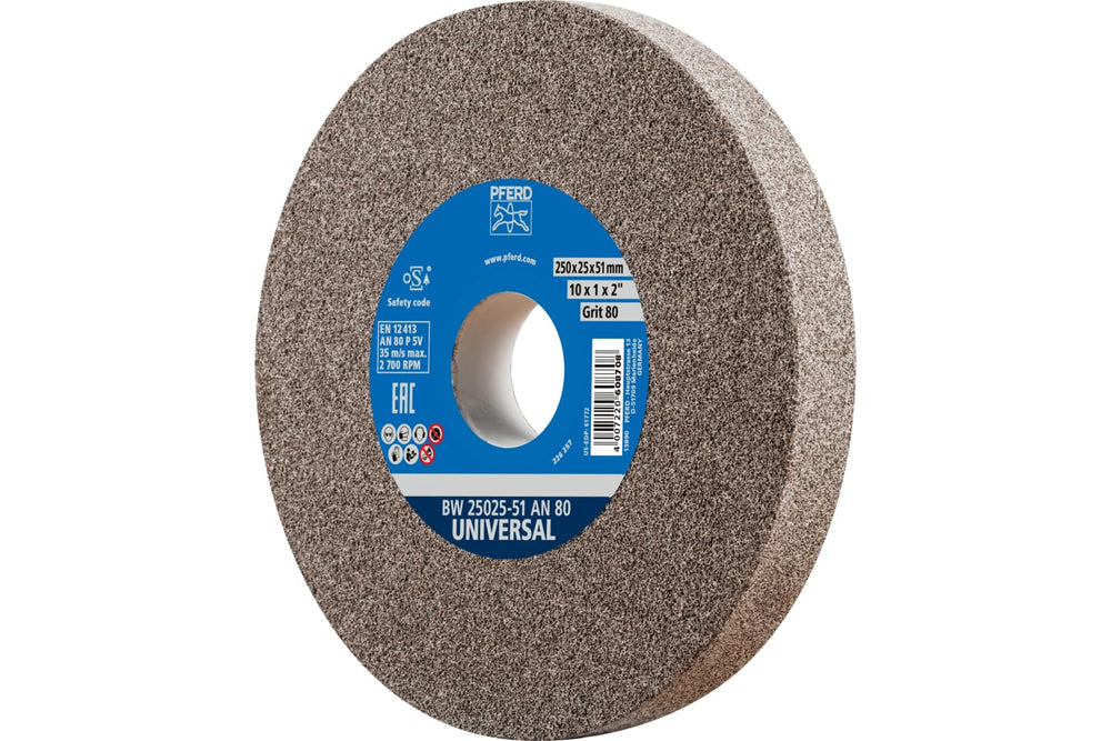 PFERD Vitrified Bench Grinding Wheel โ Universal, 10" Diameter, 1" ...