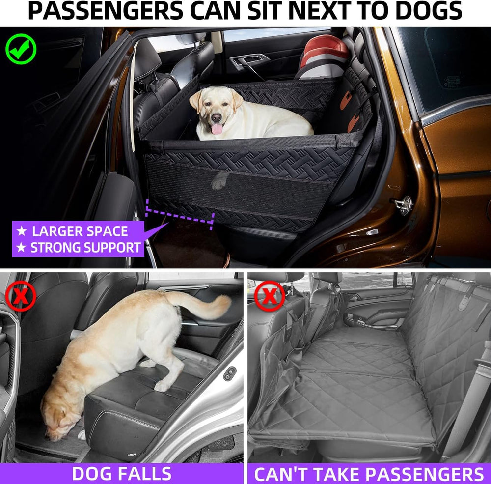 Large Dog Car Seat,Back Seat Extender for Dogs,Hard Bottom Seat Cover
