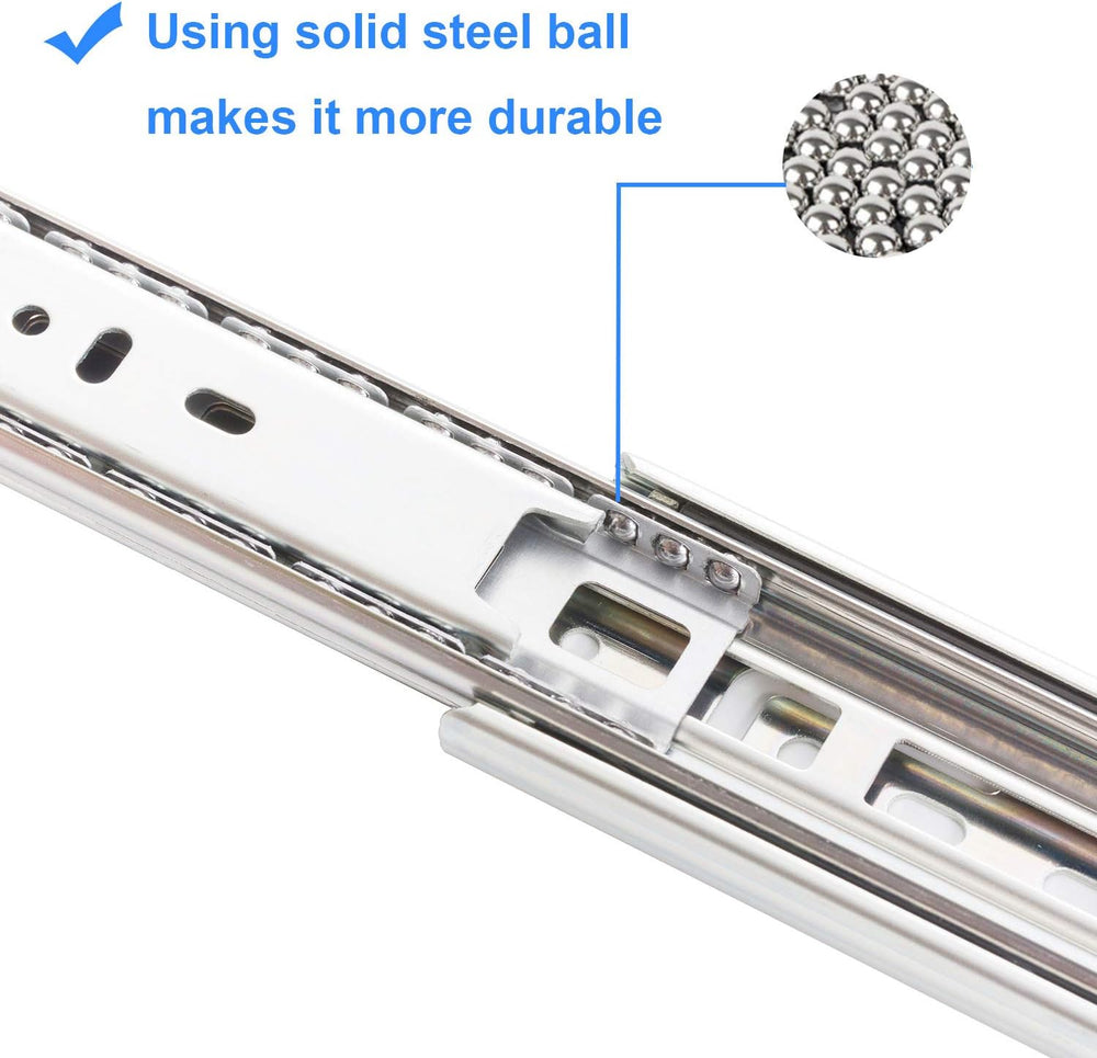 6 Pair of 20 Inch Hardware Full Extension Side Mount Ball Bearing Sliding Dra...
