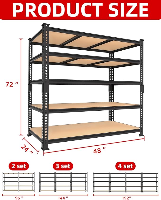 PrimeZone Heavy Duty Garage Storage Shelves