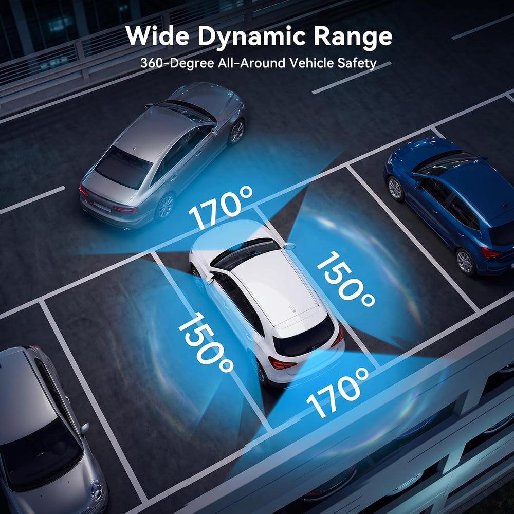 New 4 Channel Dash Cam 360ยฐ View -128GB Card Dash Camera for Cars