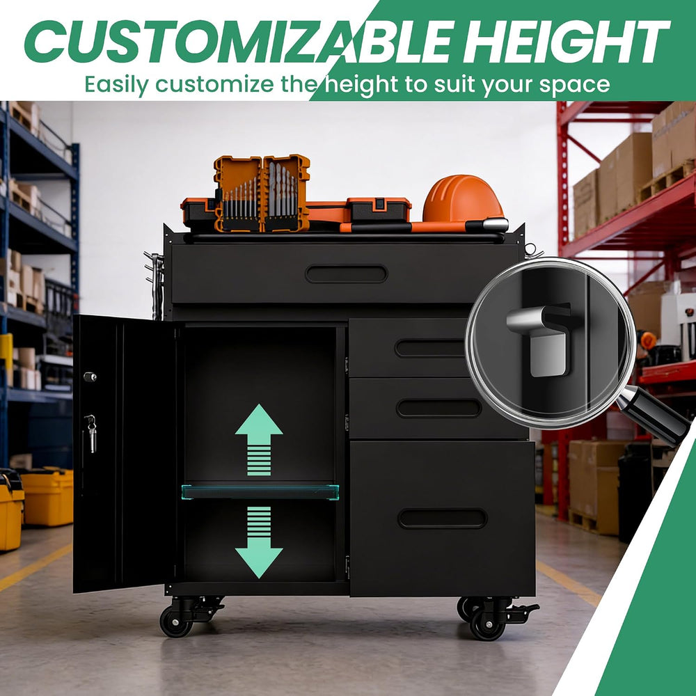 Garage Cabinet System | Heavy Duty Steel All-in-One Modular Garage Cabinet Se...