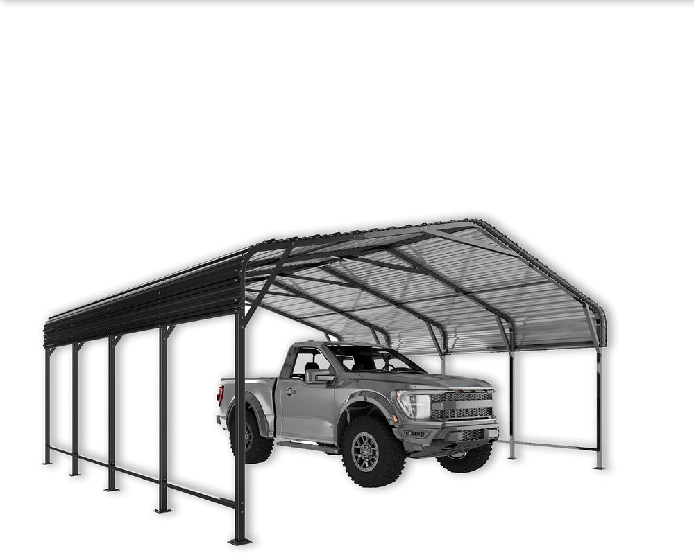 MNLR 20x20 FT Heavy Duty Metal Carport with Galvanized Steel