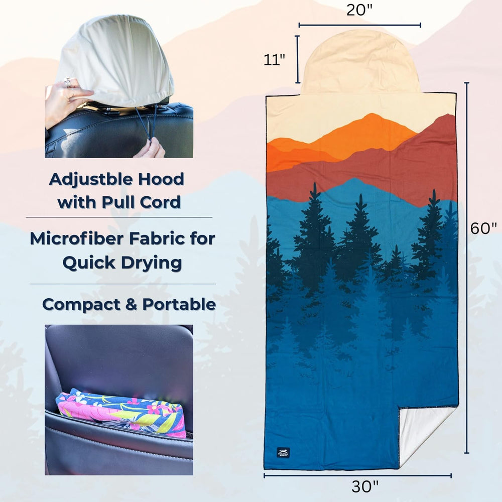 Gone For a Run Car Seat Towel for Runners - Hooded Cover - Sedona