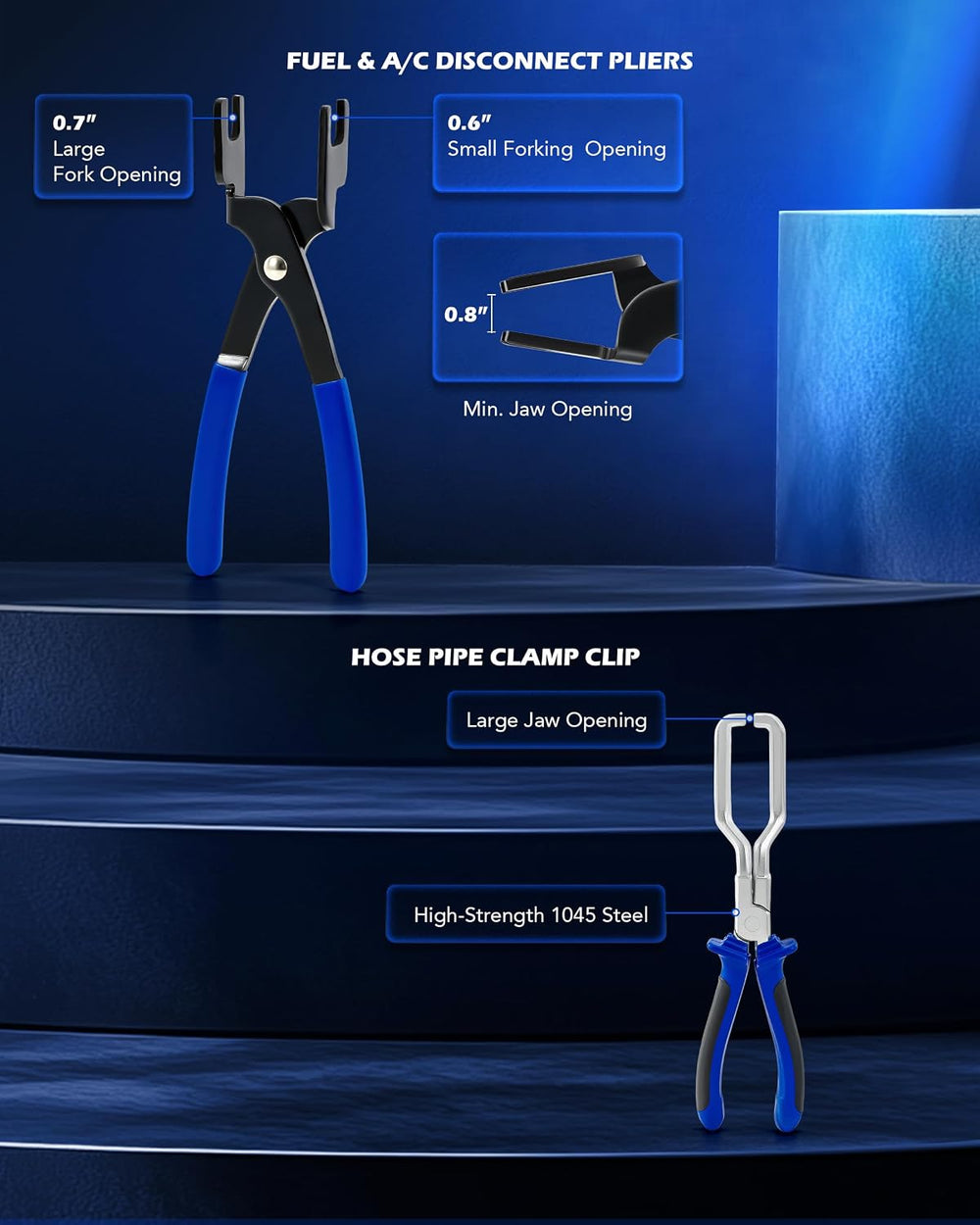 OMT14pc Fuel Line Pliers &Hose Clamp Pliers Set, Fuel Line Disconnect Tool