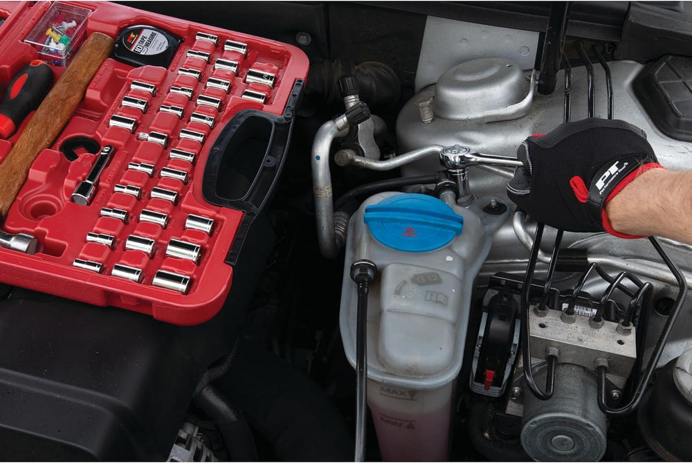 Performance Tool W1532 107-Piece Red Home and Auto Hand Tool Set