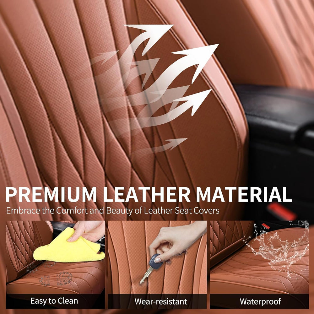 Premium Leather Car Seat Covers, Automotive Seat Covers Universal Fit Most Ve...