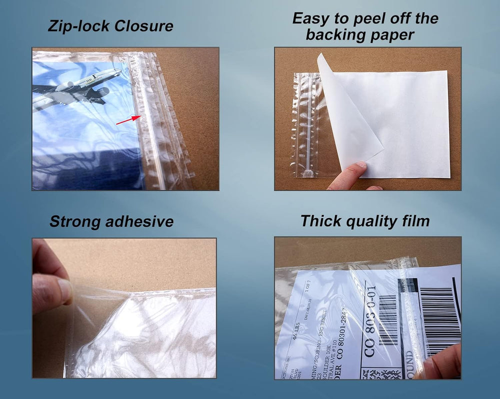 BEUYI Premium 6.7'' x 10'' Resealable Adhesive Shipping Label...