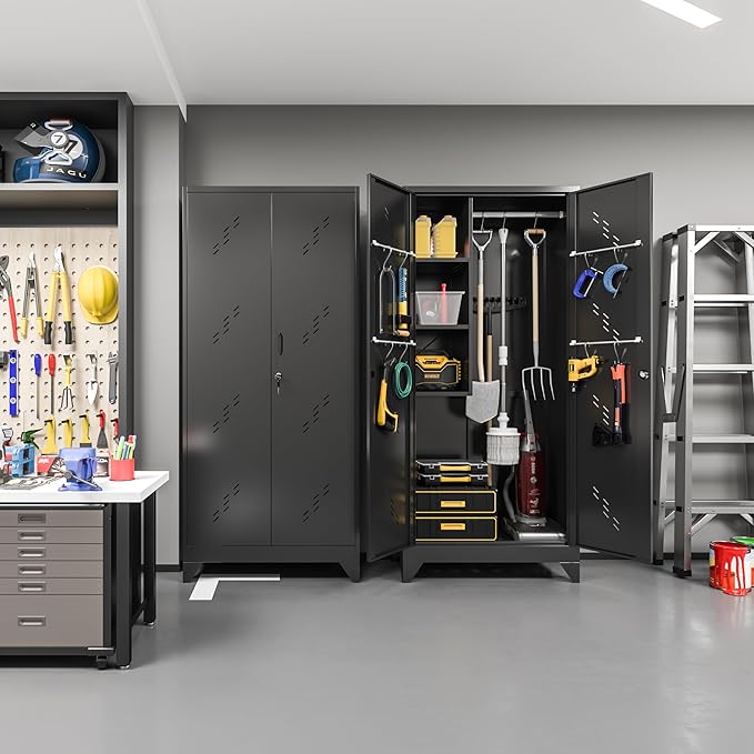 75" Taller Metal Garage Storage Cabinet, Tool Chest, Large Office Storage