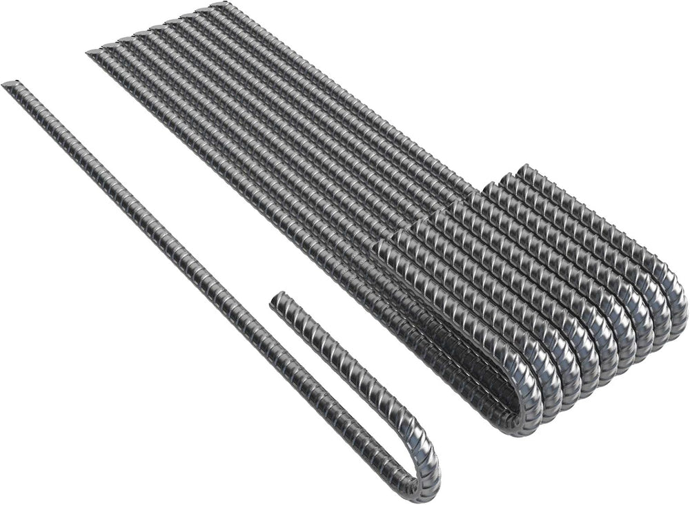 Vodaland Rebar Stakes J Hook Extra Heavy Duty 1/4 inch Coated Steel Ground An...