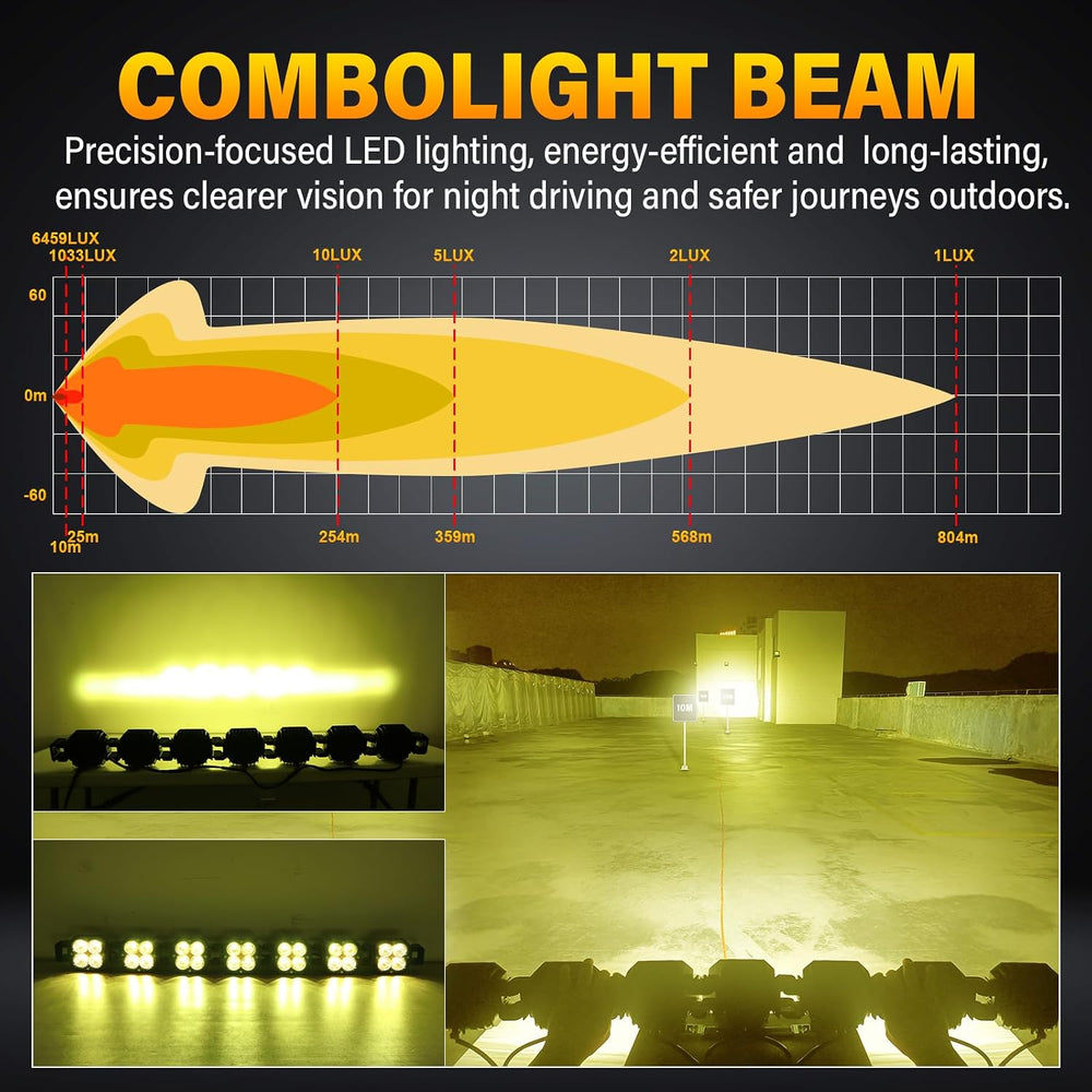 Willpower 46 inch 210W Amber Straight Curved Adjustable & Linkable LED Li...