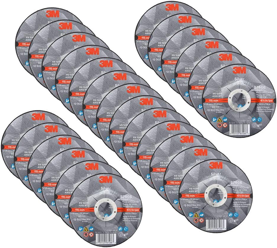 3M Silver Cut-Off Wheel, 87466, 36+, T27, 4.5 in x 0.045 in x 7/8 in