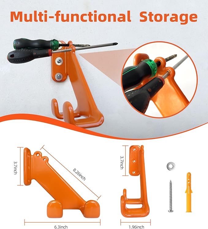 Chainsaw Hanger, 4 Pack Chainsaw Wall Mount, Heavy Duty Chainsaw Holder
