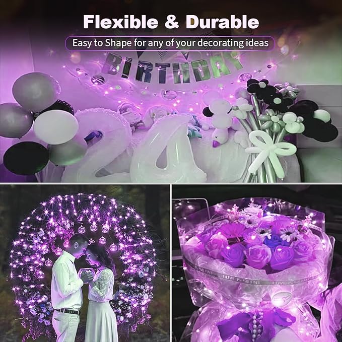 20 Pack LED Fairy Lights Battery Operated,3 Features Blinking Slowly Blinking...