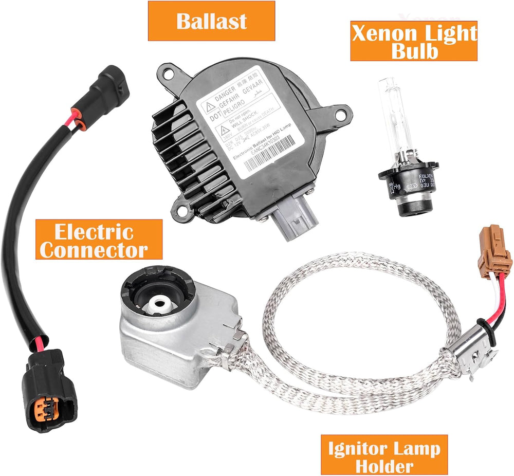 2PCS Xenon HID Headlight Ballast Control Unit w/Igniter & D2S Bulb Replac...