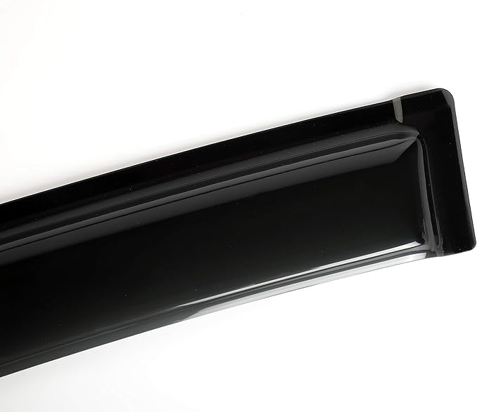 Side Window Deflector Visor Rain Guard, in-Channel Style Shatterproof Dark Sm...