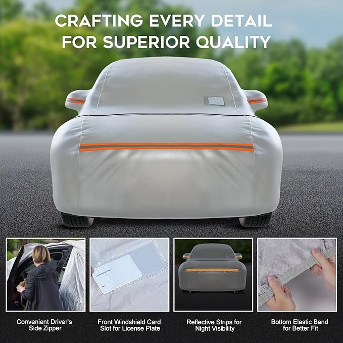 Waterproof SUV Car Cover: 6-Layer Protection from Rain, UV & Dust