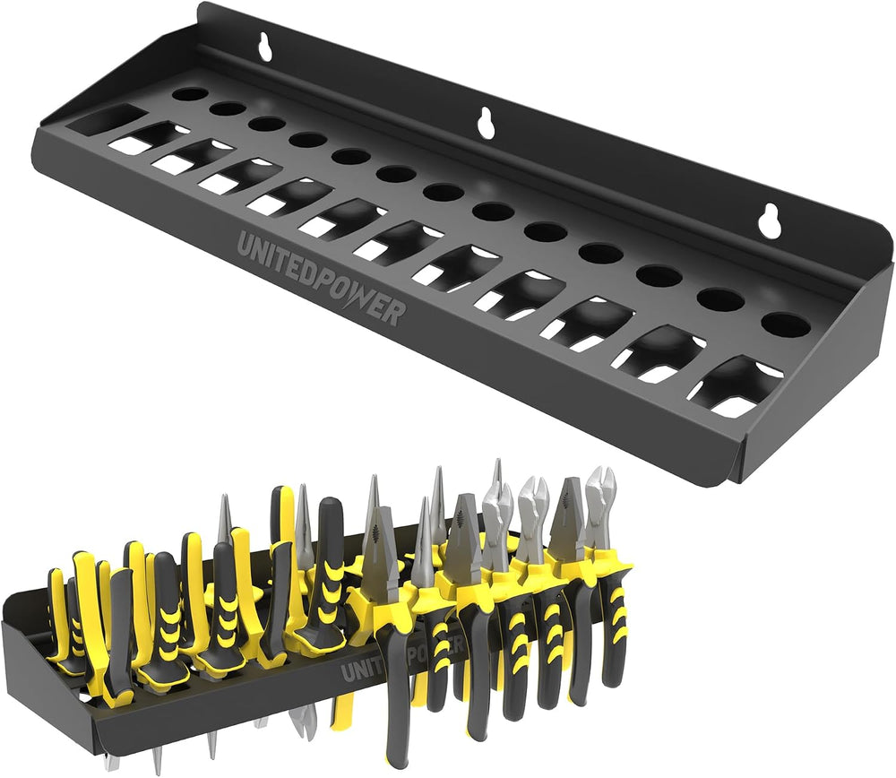 UNITEDPOWER Pliers Holder, Wall Mount Storage Rack Organizer for Workshop, Sh...