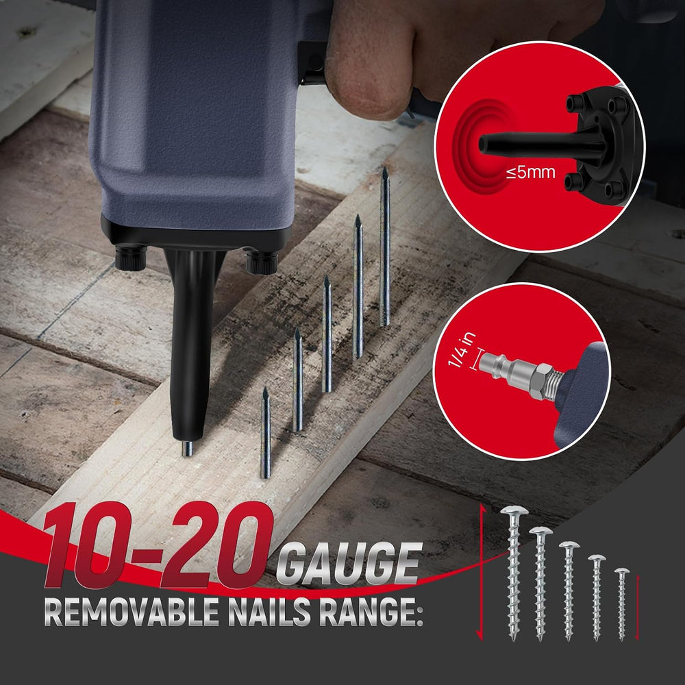 Air Heavy Duty Professional Air Punch Nailer/Nail Remover/Nail Puller. Pneuma...
