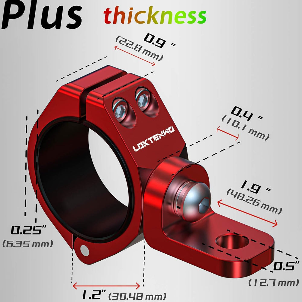 LOKTENWO 2 PCS Solid Heavy Whip Light Mount 360ยฐAdjustable Light Bar Mounting...